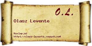 Olasz Levente névjegykártya